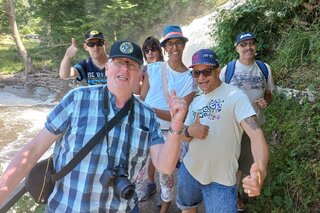 La Roche en Ardenne - Groepsfoto - Buitenhof Reizen begeleide vakanties voor mensen met een verstandelijke beperking.