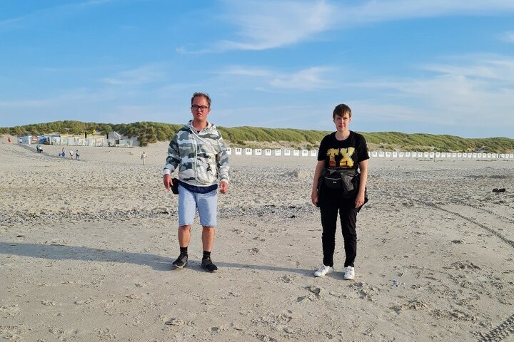 Texel - Op het strand - Buitenhof Reizen begeleide vakanties voor mensen met een verstandelijke beperking.