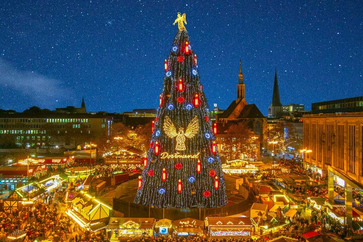 Kerstmarkten Duitsland -Kerstboom Dortmund - buitenhof reizen begeleide vakanties voor mensen met een verstandelijke beperking