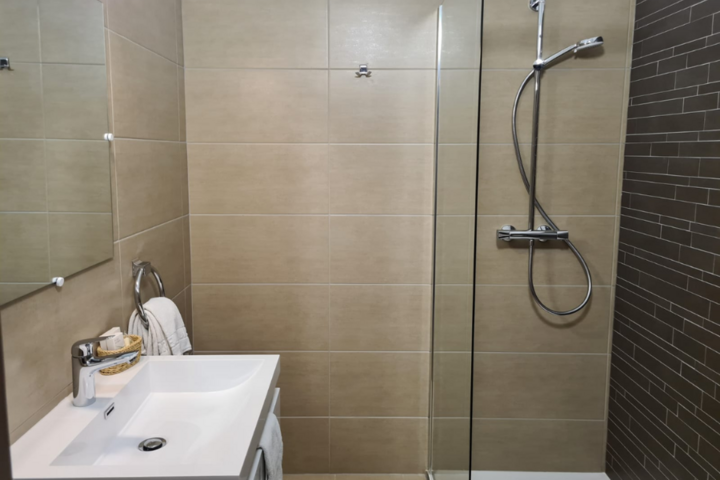 Buitenhof Reizen - Elzas - begeleide vakanties voor mensen met een beperking - Hotel Munsch voorbeeld badkamer