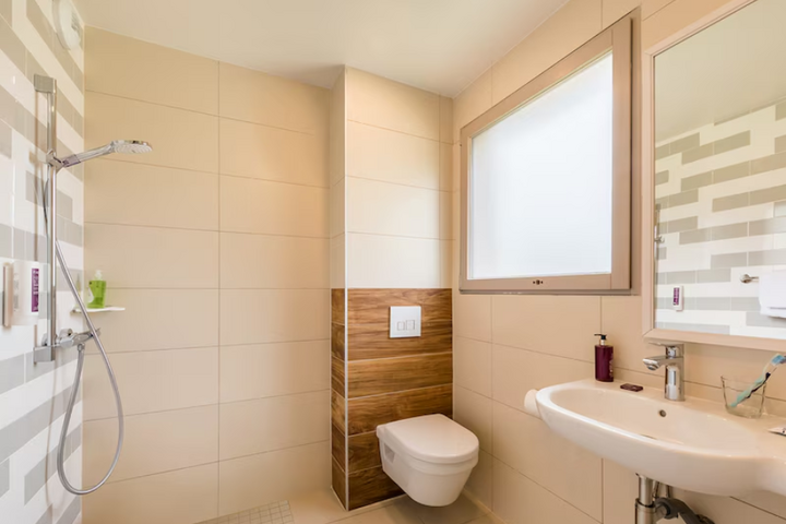Buitenhof Reizen - Disneyland - begeleide vakanties voor mensen met een beperking - Center Parcs Village Nature Paris badkamer (2)