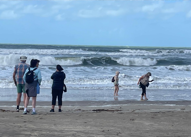 Buitenhof Reizen voor mensen met een verstandelijke beperking - Ondernemend - Actieve vakantie aan de Atlantische kust - Reizigers op het strand